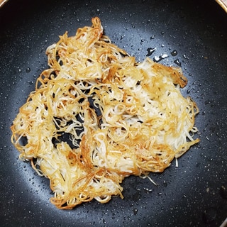 余った素麺で焼き素麺